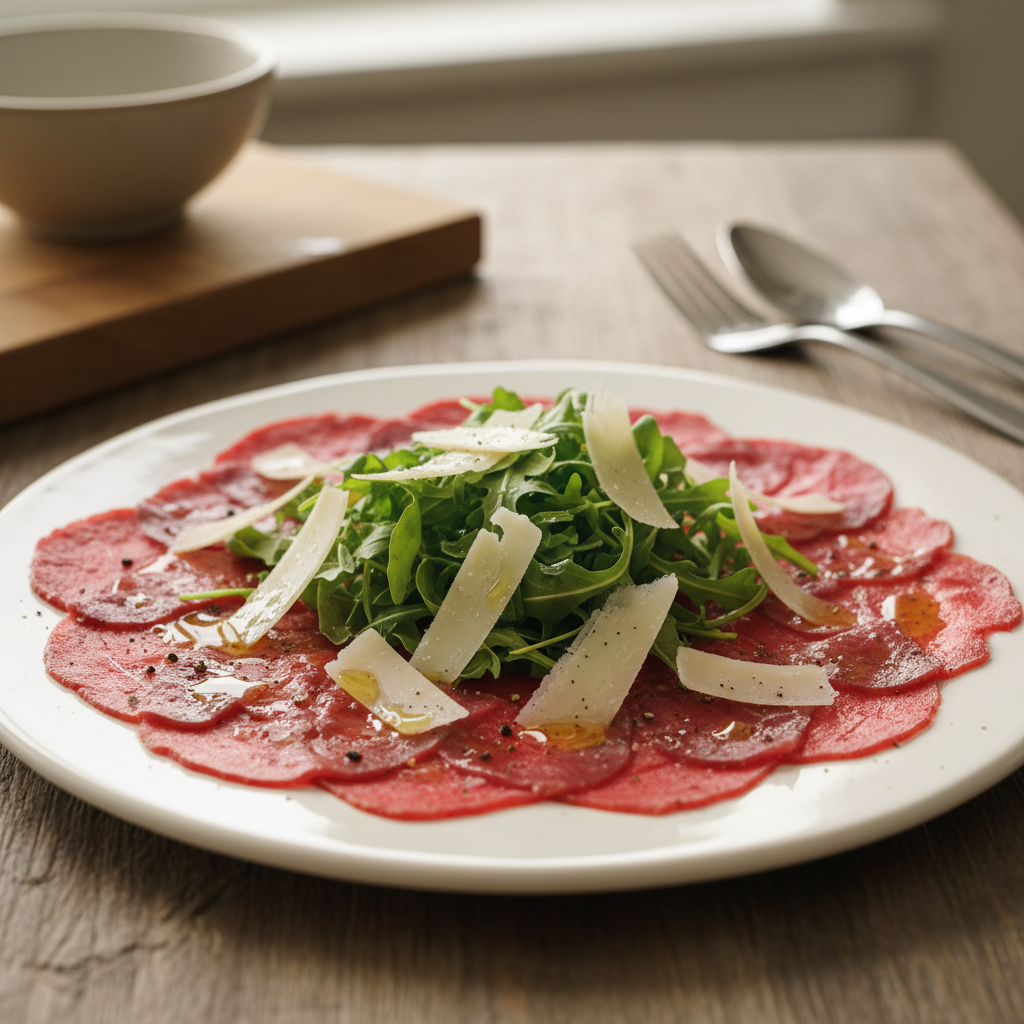 Veisecarpaccio kodus: õpeta valmistama restoraniväärilist eelrooga