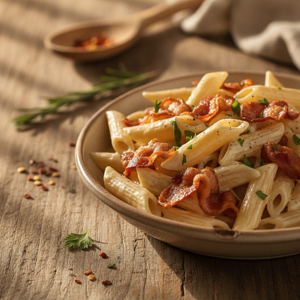 Retsept: kreemjas peekonipasta, mis valmib kiirelt ja lihtsalt