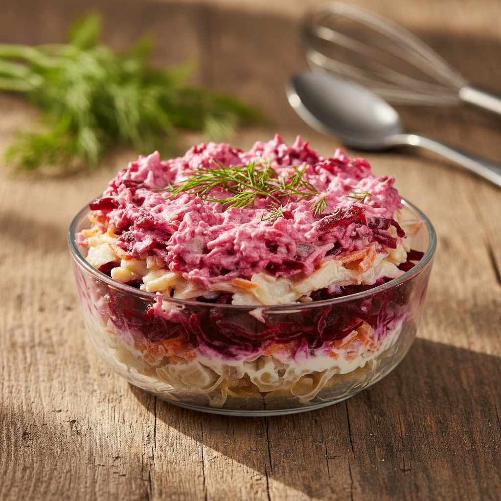 Klassikaline kasukasalat: nipp, mis muudab roa mahlasemaks